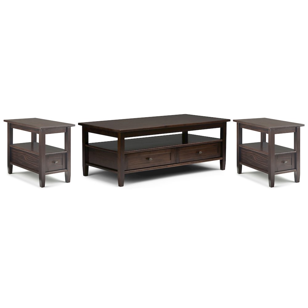 48 inch Wide Coffee Table with 2 14 inch Wide End Tables (Set of 3). Picture 1