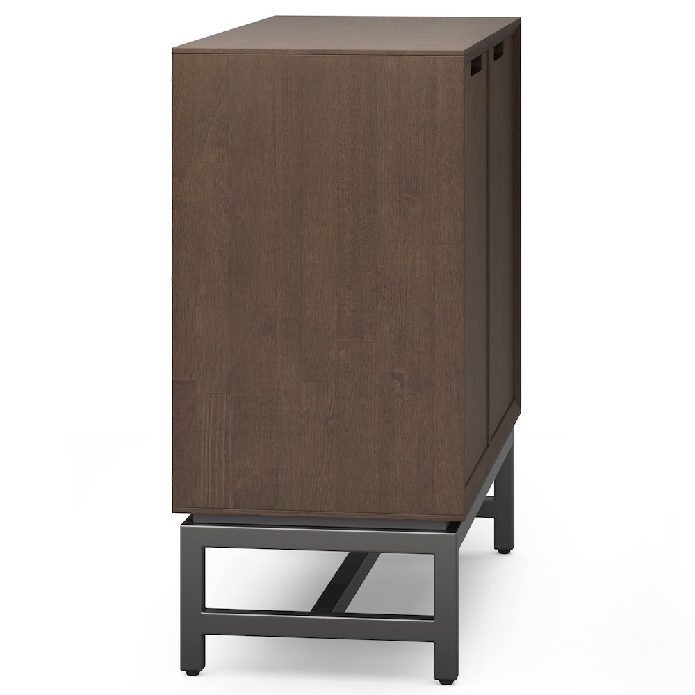Banting Solid Hardwood Low Storage Cabinet In Walnut Brown. Picture 2