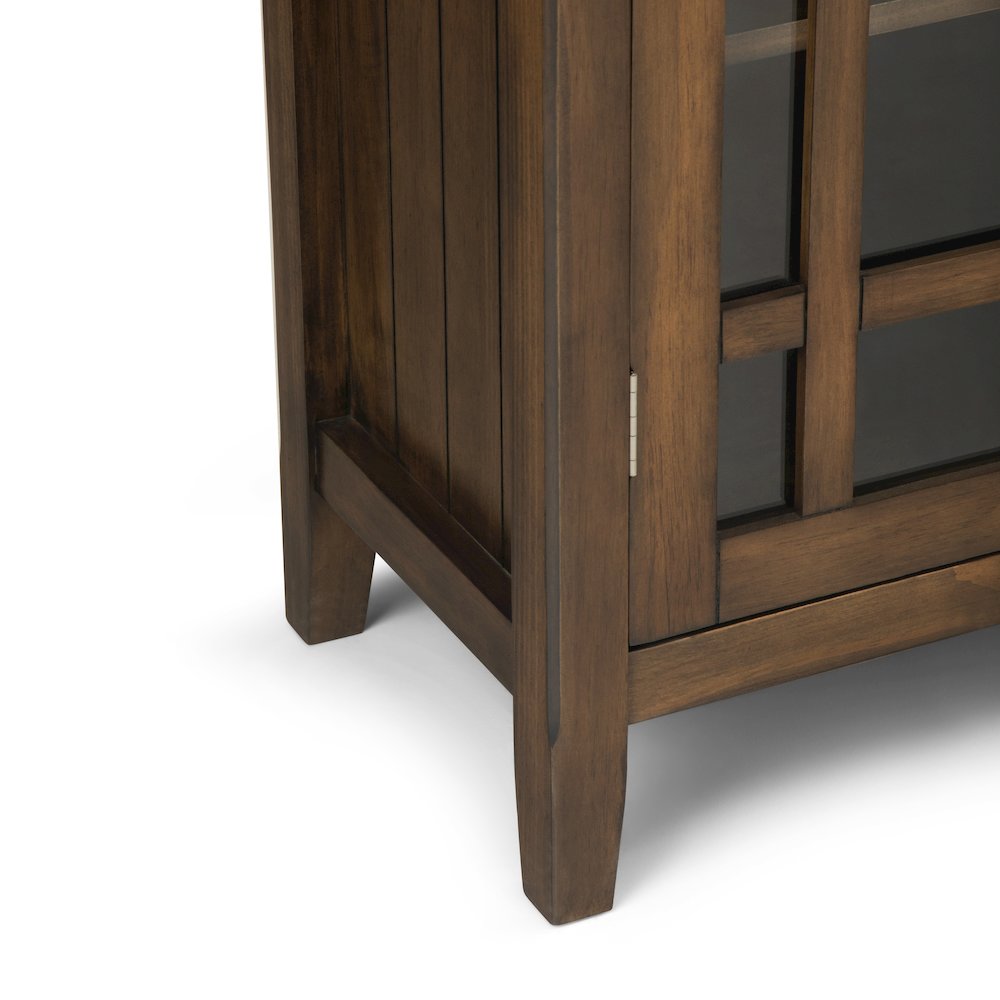 Bedford Solid Wood Medium Storage Cabinet In Rustic Natural Aged Brown. Picture 4