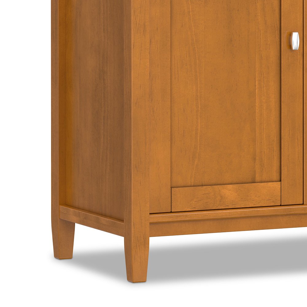 54 inch Wide Transitional Storage Cabinet with Wine Rack in Light Golden Brown. Picture 4