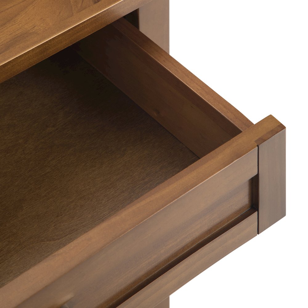 24 inch Solid Wood Transitional Night Stand in Light Golden Brown (Set of 2). Picture 4