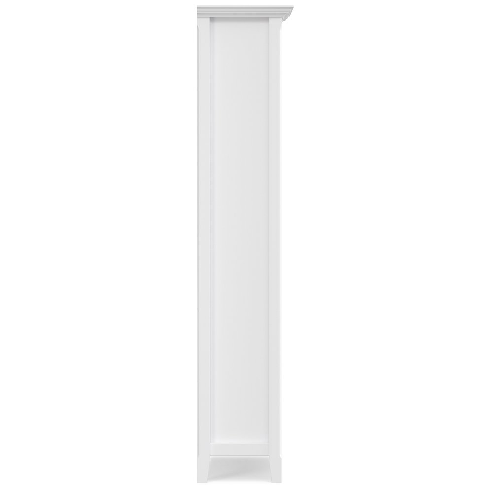 72"W TV Stand with Two 24"W 5 Shelf Bookcases in White (Set of 3). Picture 5