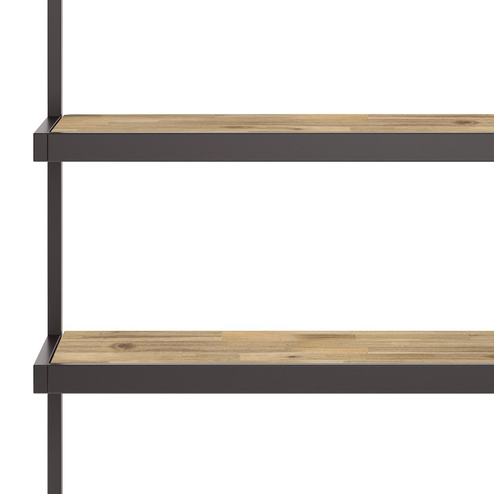 Erina SOLID ACACIA WOOD Bookcase in Distressed Golden Wheat. Picture 7