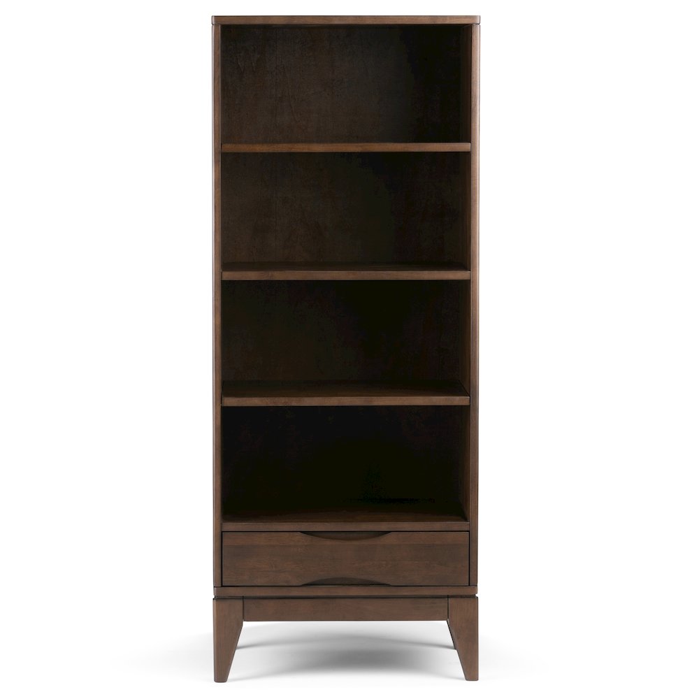 48 inch Wide Desk with 24 inch Wide Bookcase in Walnut Brown (Set of 2). Picture 4