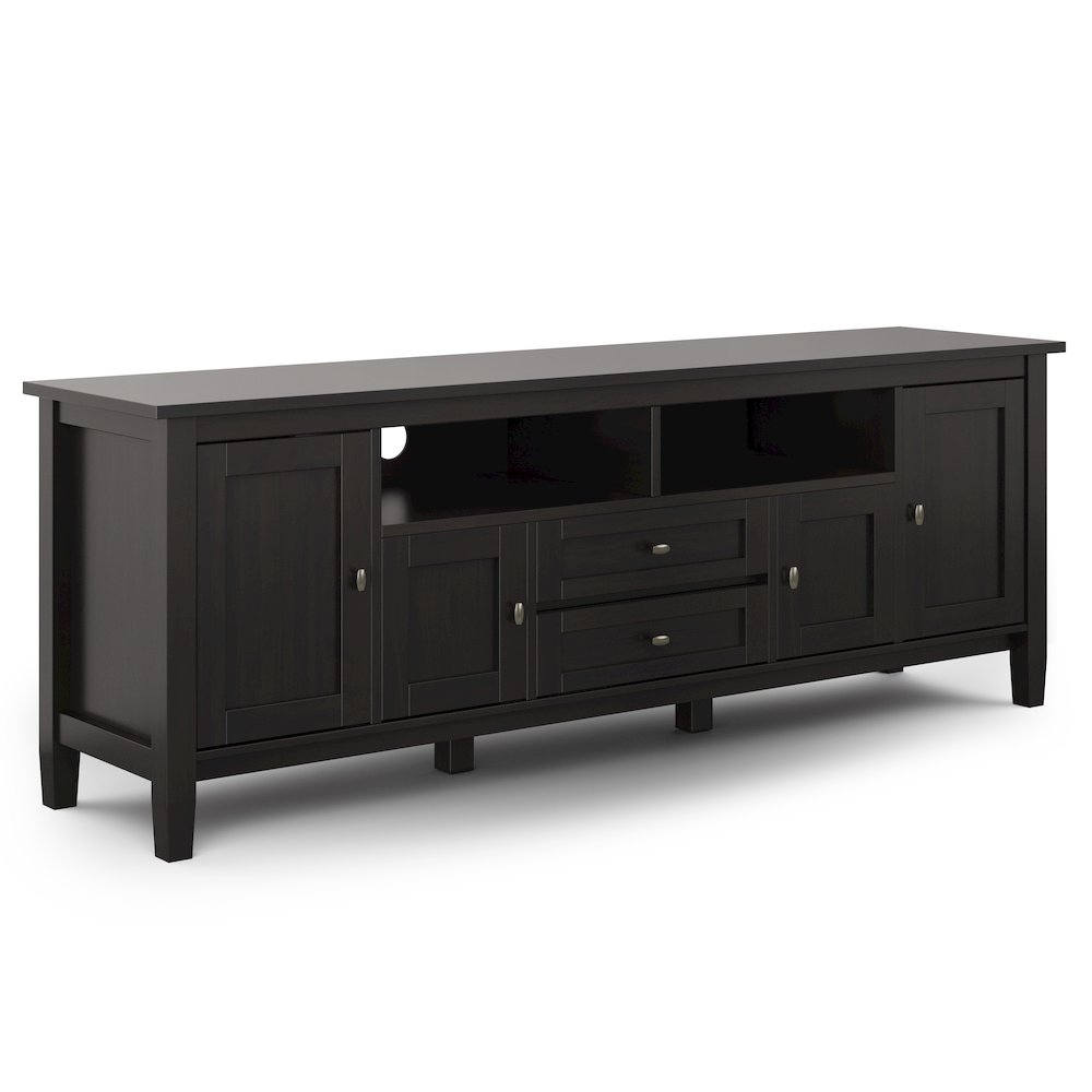72 Inch Tv Media Stand In Hickory Brown For Tvs Up To 80 Inches. Picture 1