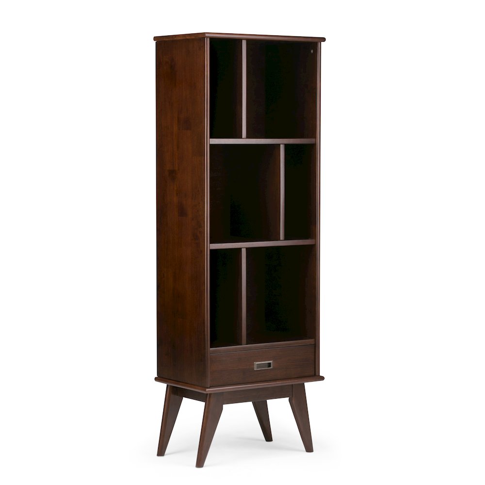 Draper 22 Inch Solid Wood 6 Cubbie Bookcase In Medium Auburn Brown (Set Of 2). Picture 2