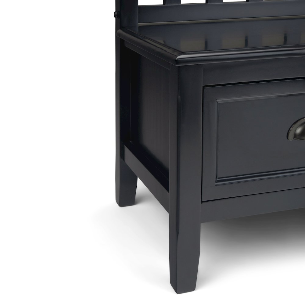 Burlington 42 inch Wide Solid Wood Transitional Entryway Storage Bench. Picture 3