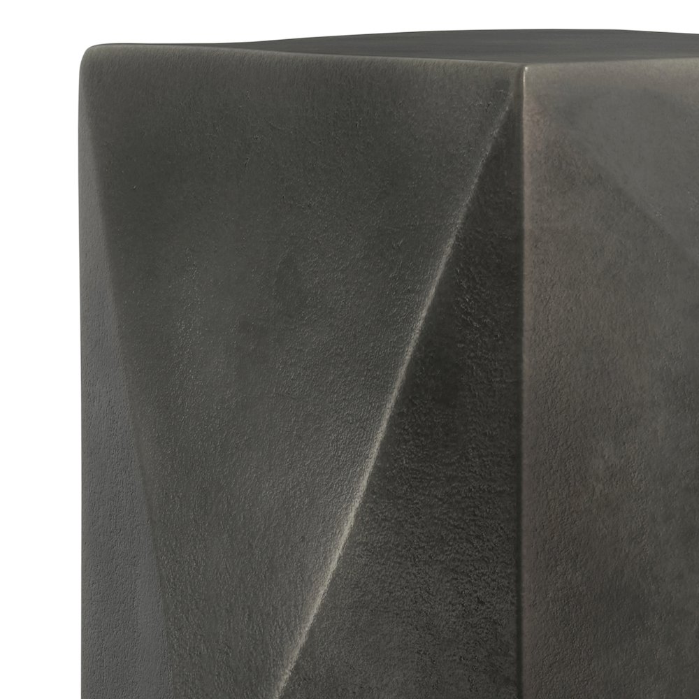 Danner Cast Aluminum Side Table in Graphite. Picture 6