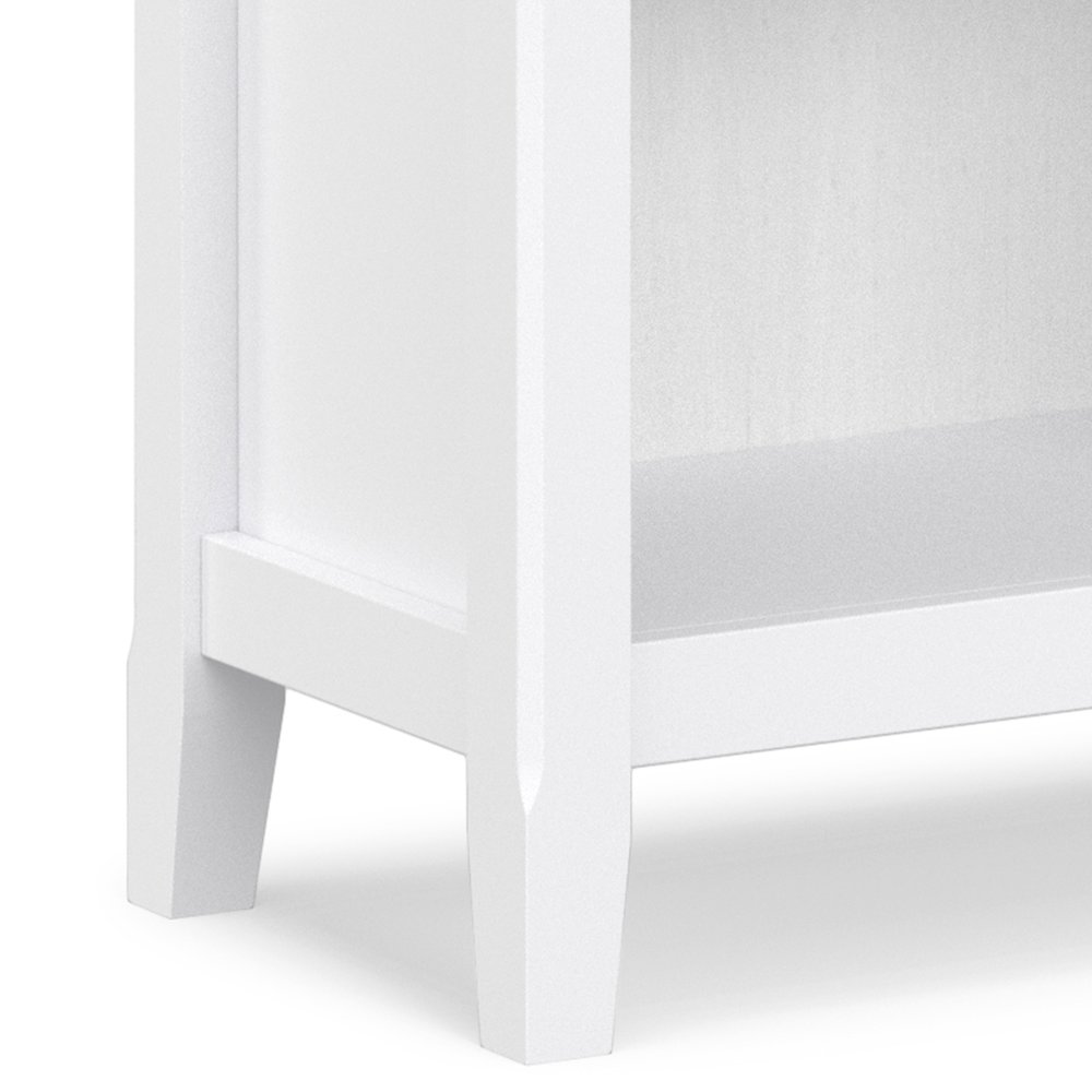 Amherst 24 inch Wide Solid Wood Transitional 5 Shelf Bookcase in White. Picture 3