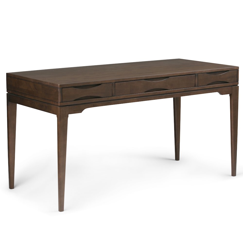 60 inch Wide Desk with 24 inch Wide Bookcase in Walnut Brown (Set of 2). Picture 2