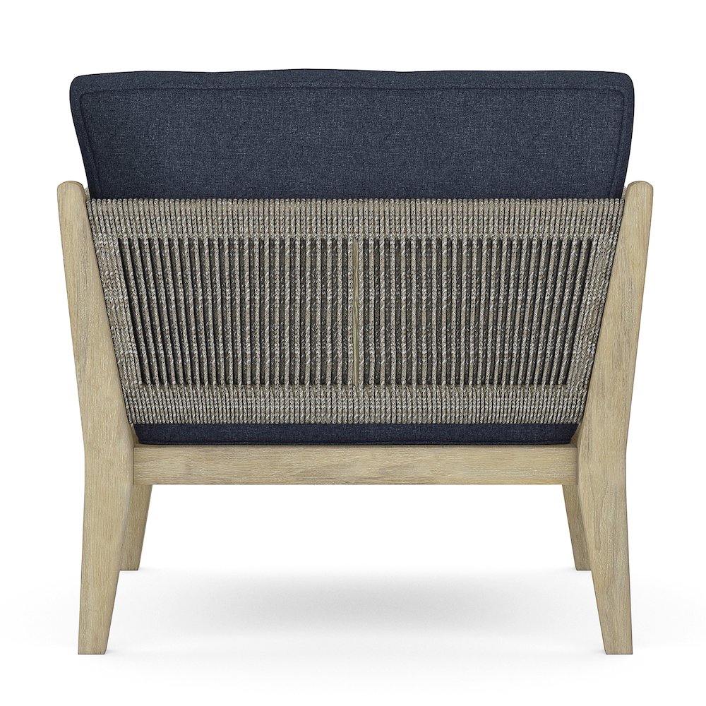 Cayman SOLID ACACIA WOOD Outdoor Conversation Chair in Slate Grey. Picture 4