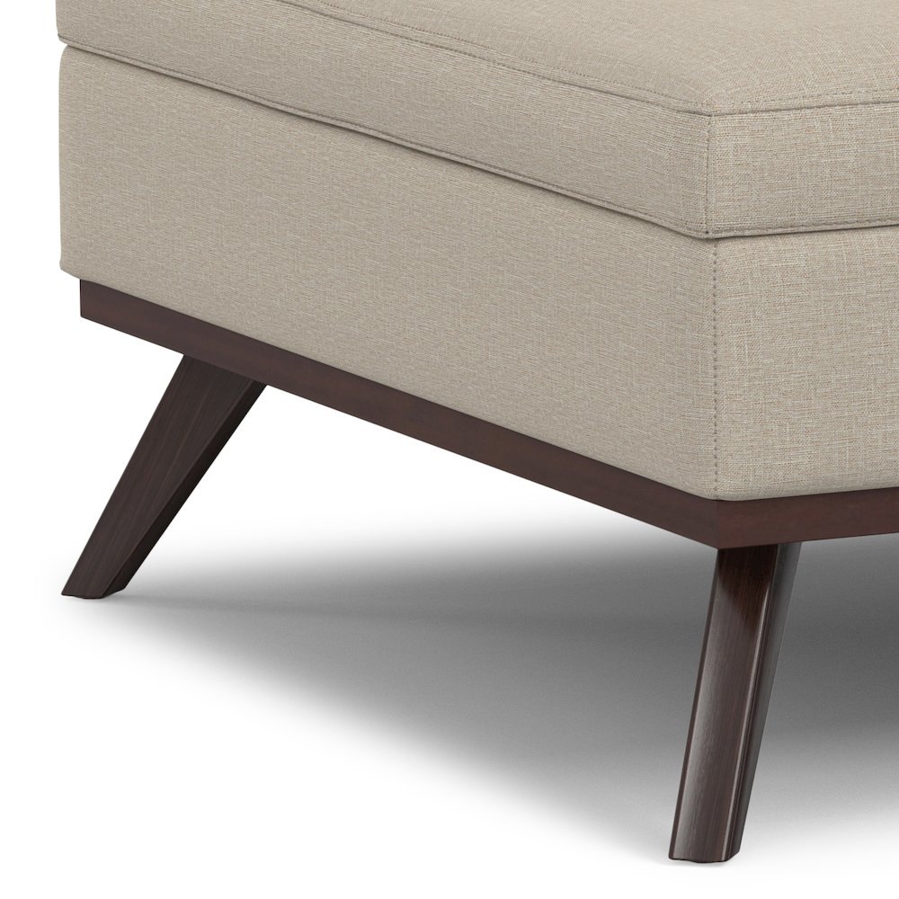 40 inch Wide Mid Century Modern Square XL Coffee Table Storage Ottoman. Picture 4