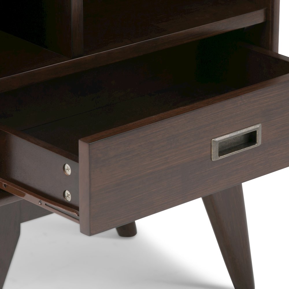 Draper 22 Inch Solid Wood 6 Cubbie Bookcase In Medium Auburn Brown (Set Of 2). Picture 3
