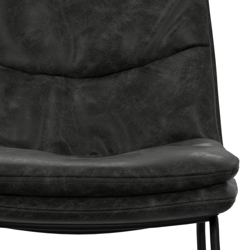 Modern Counter Height Stool (Set Of 2) In Distressed Charcoal Grey. Picture 5