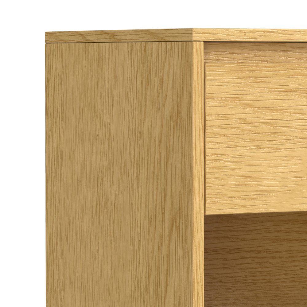 Hunter 20 inch Wide Industrial Nightstand in Oak Veneer. Picture 2