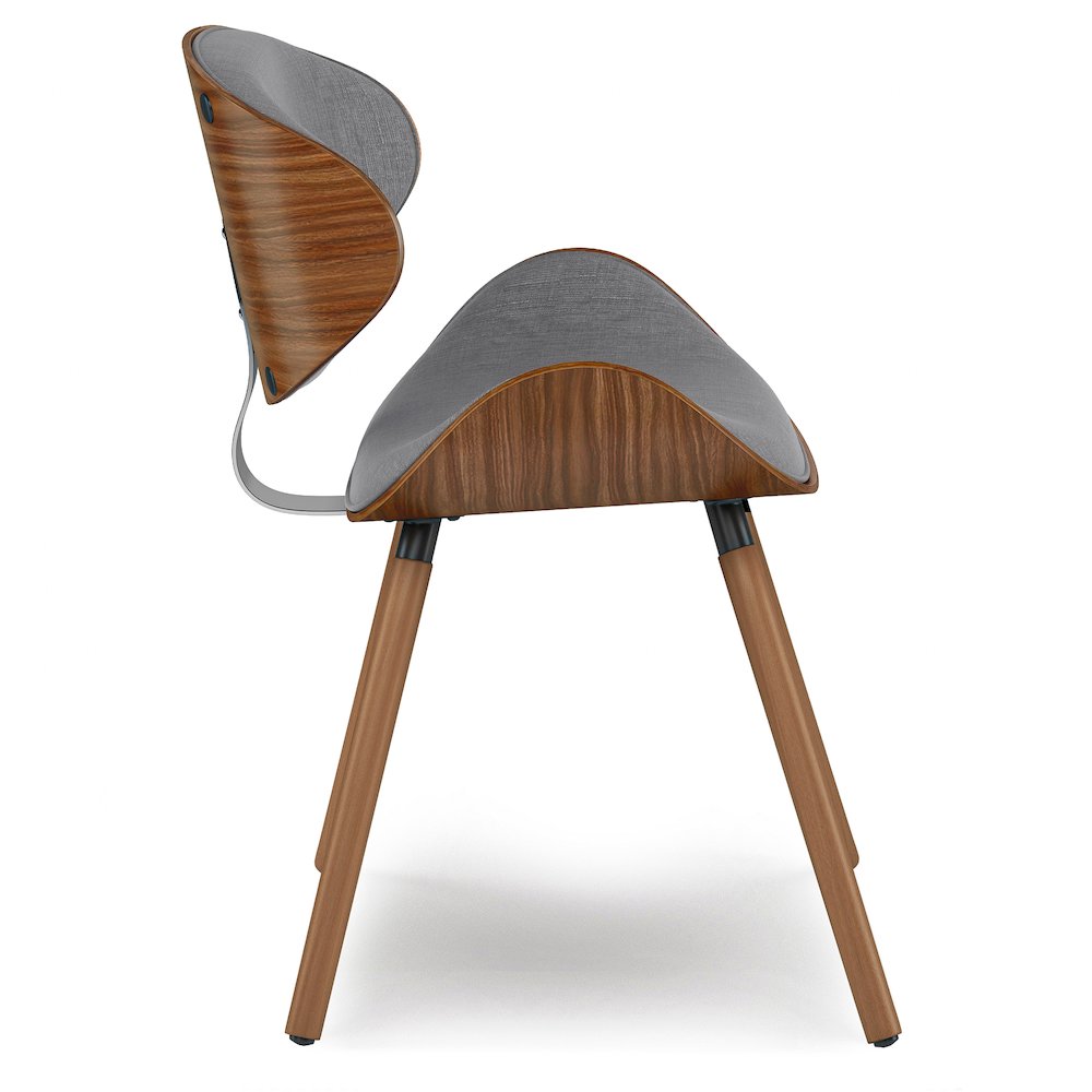 Marana Dining Chair In Grey Linen Look Fabric. Picture 3