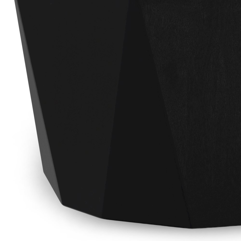 Judson 15 Inch Wide Solid Mango Contemporary End Table In Black. Picture 4