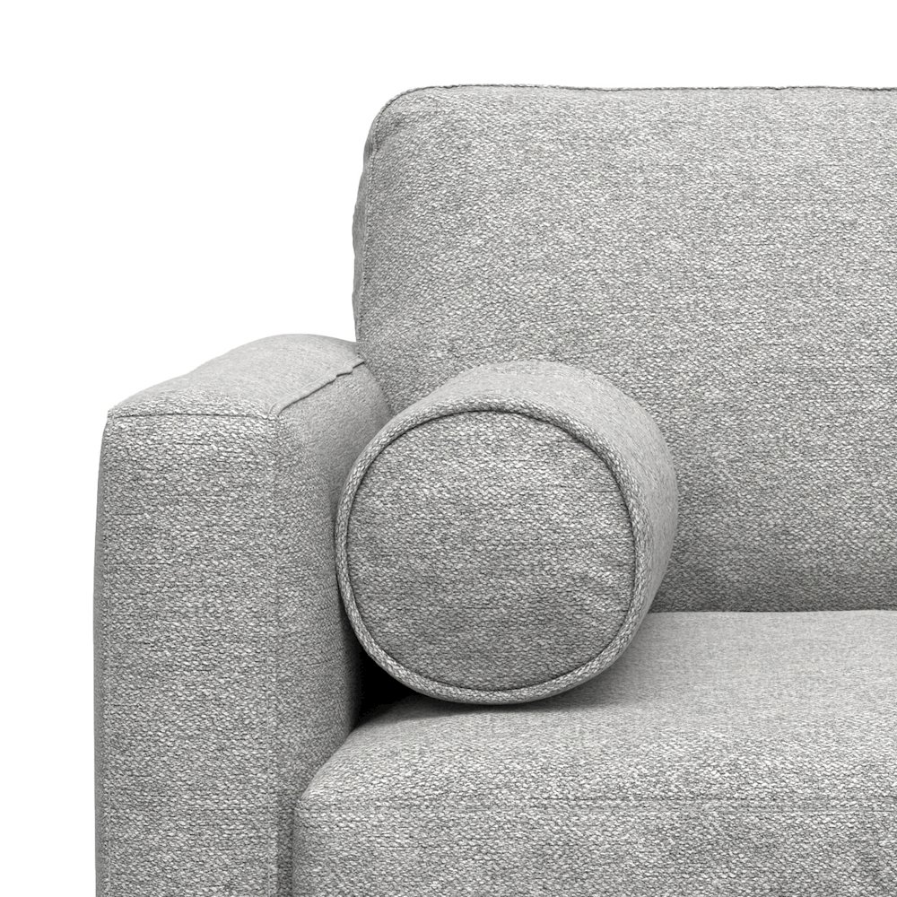 42 inch Wide Mid-Century Modern Arm Chair in Mist Grey Performance Fabric. Picture 4