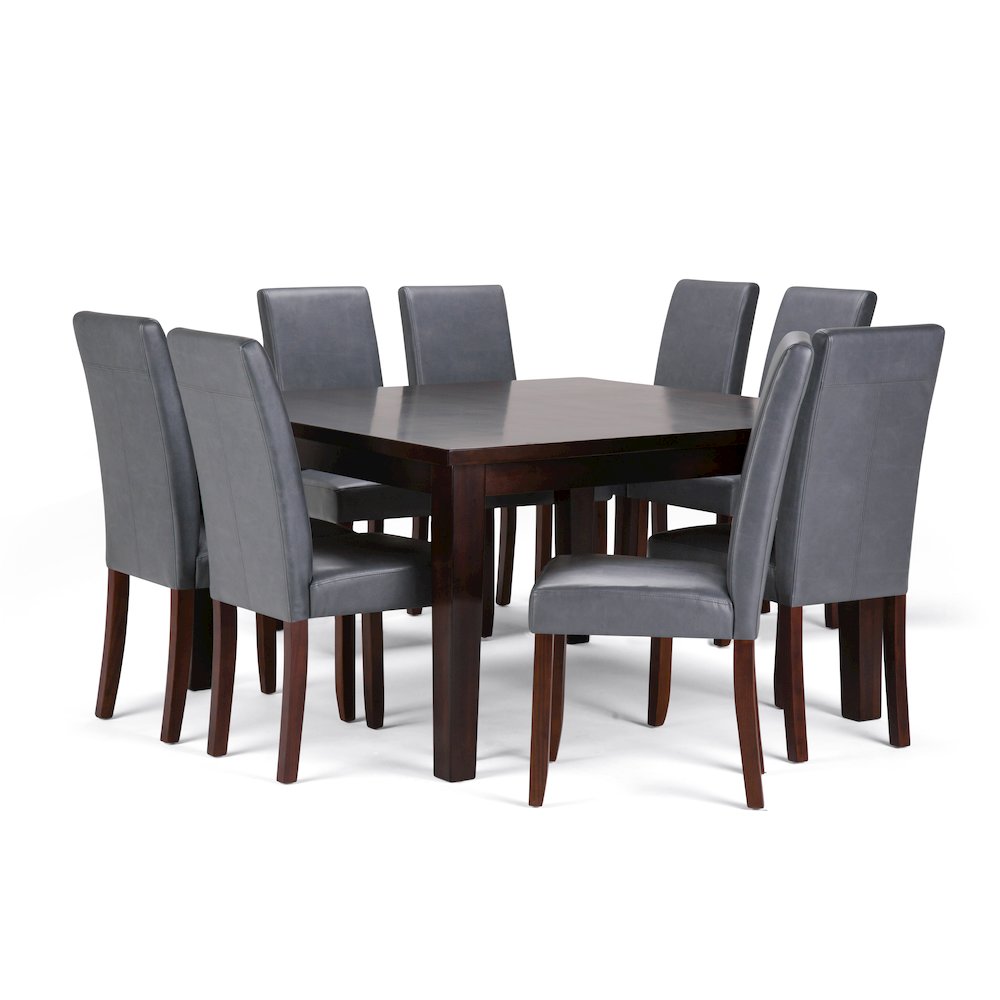 Acadian Solid Hardwood 9 Piece Dining Set In Stone Grey. Picture 1