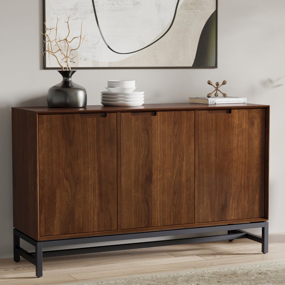Banting 3 Door Sideboard Buffet In Natural Walnut. Picture 5
