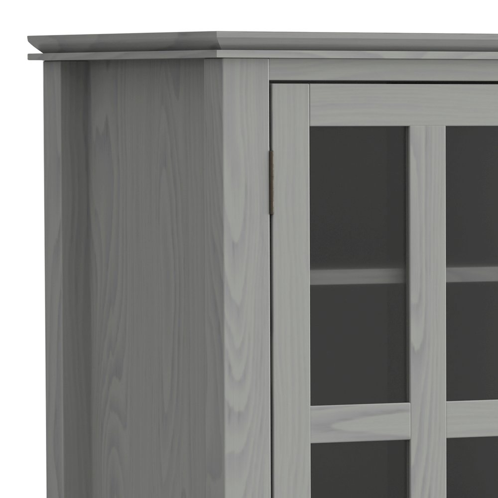 Artisan Solid Wood Tall Tv Media Stand In Fog Grey For Tvs Up To 60 Inches. Picture 2