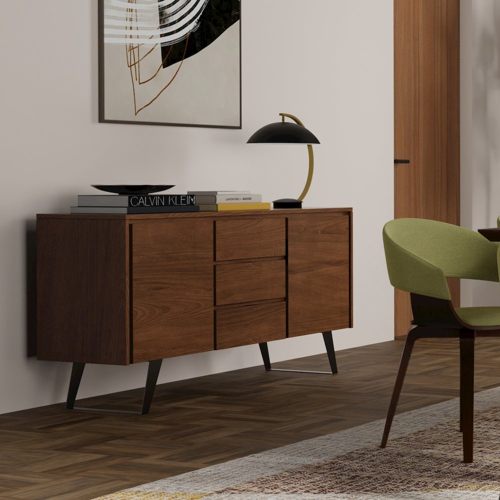 Lowry Sideboard Buffet In Walnut Veneer. Picture 5