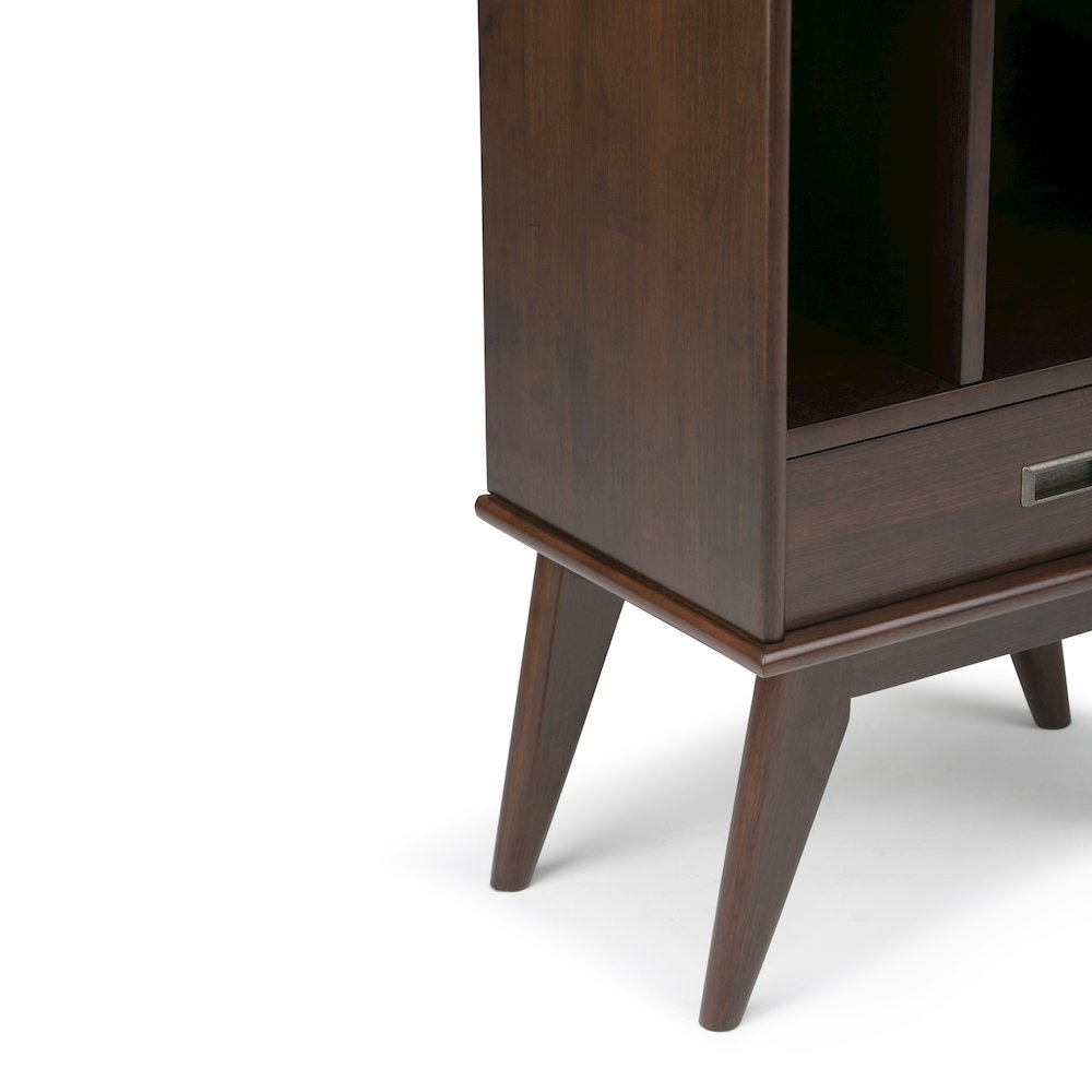 Draper 22 Inch Solid Wood 6 Cubbie Bookcase In Medium Auburn Brown (Set Of 2). Picture 4