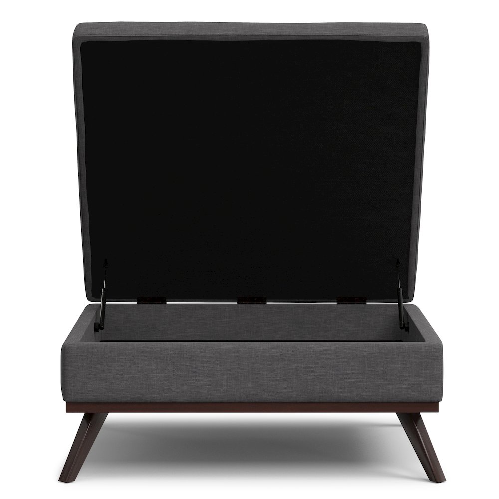40 inch Wide Mid Century Modern Square XL Coffee Table Storage Ottoman. Picture 3