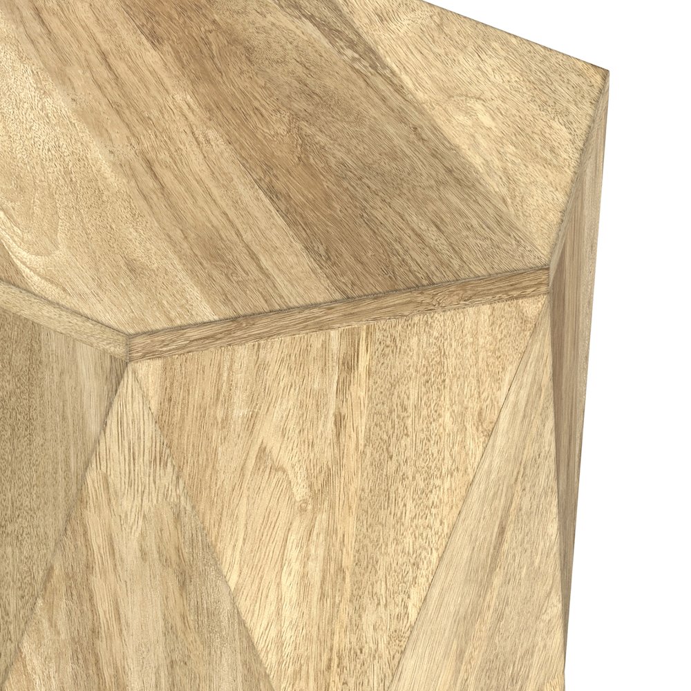 Mckinley 16 inch Wide Solid Wood Contemporary End Table in Natural, Assembled. Picture 4