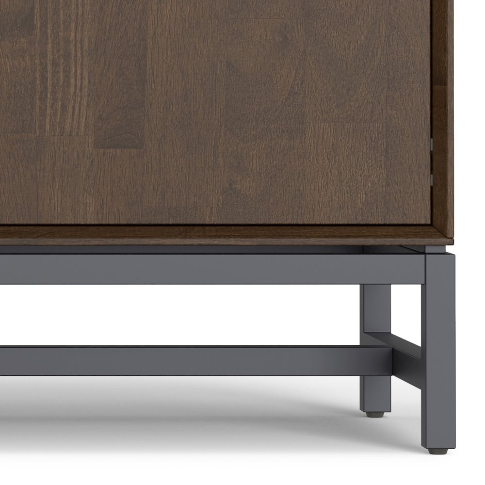 Banting Solid Hardwood 3 Door Sideboard Buffet In Walnut Brown. Picture 3