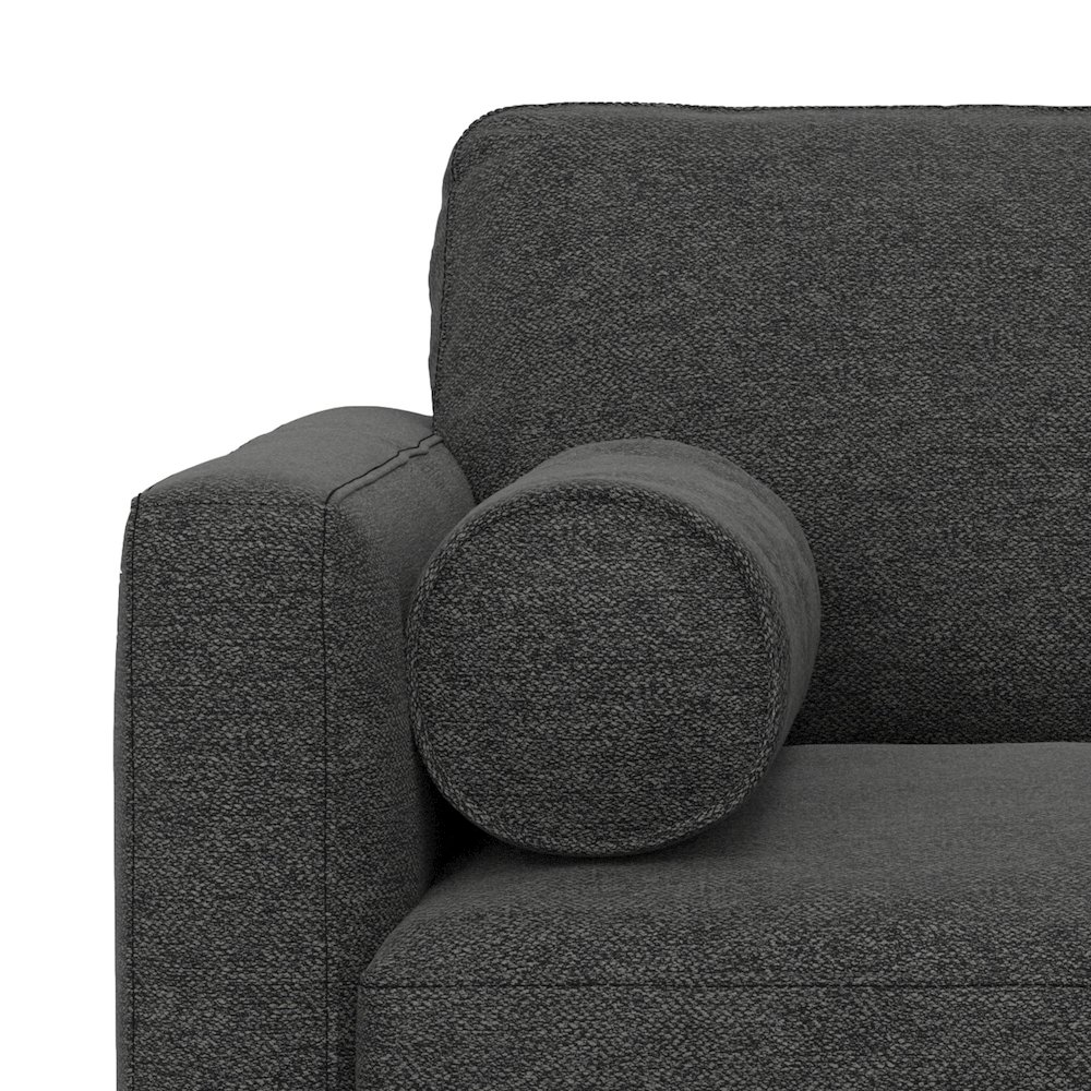 Morrison 42 inch Wide Mid-Century Modern Arm Chair in Charcoal Grey. Picture 4