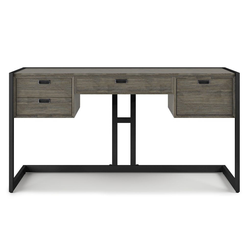 Hampden SOLID ACACIA WOOD Desk in Weathered Grey. Picture 3