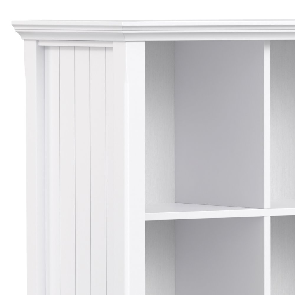 Acadian Solid Wood 9 Cube Bookcase And Storage Unit In White. Picture 2