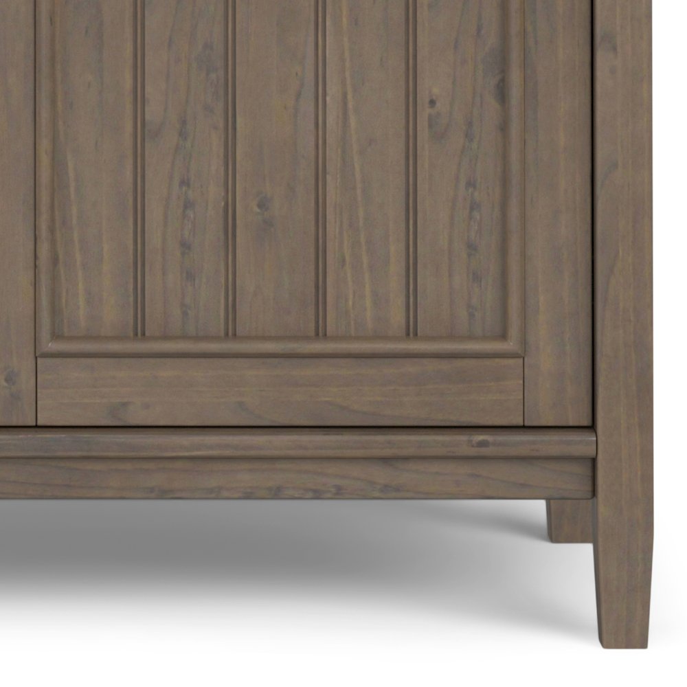 Lev Solid Wood 39 Inch Storage Cabinet In Smoky Brown (Set Of 2). Picture 4