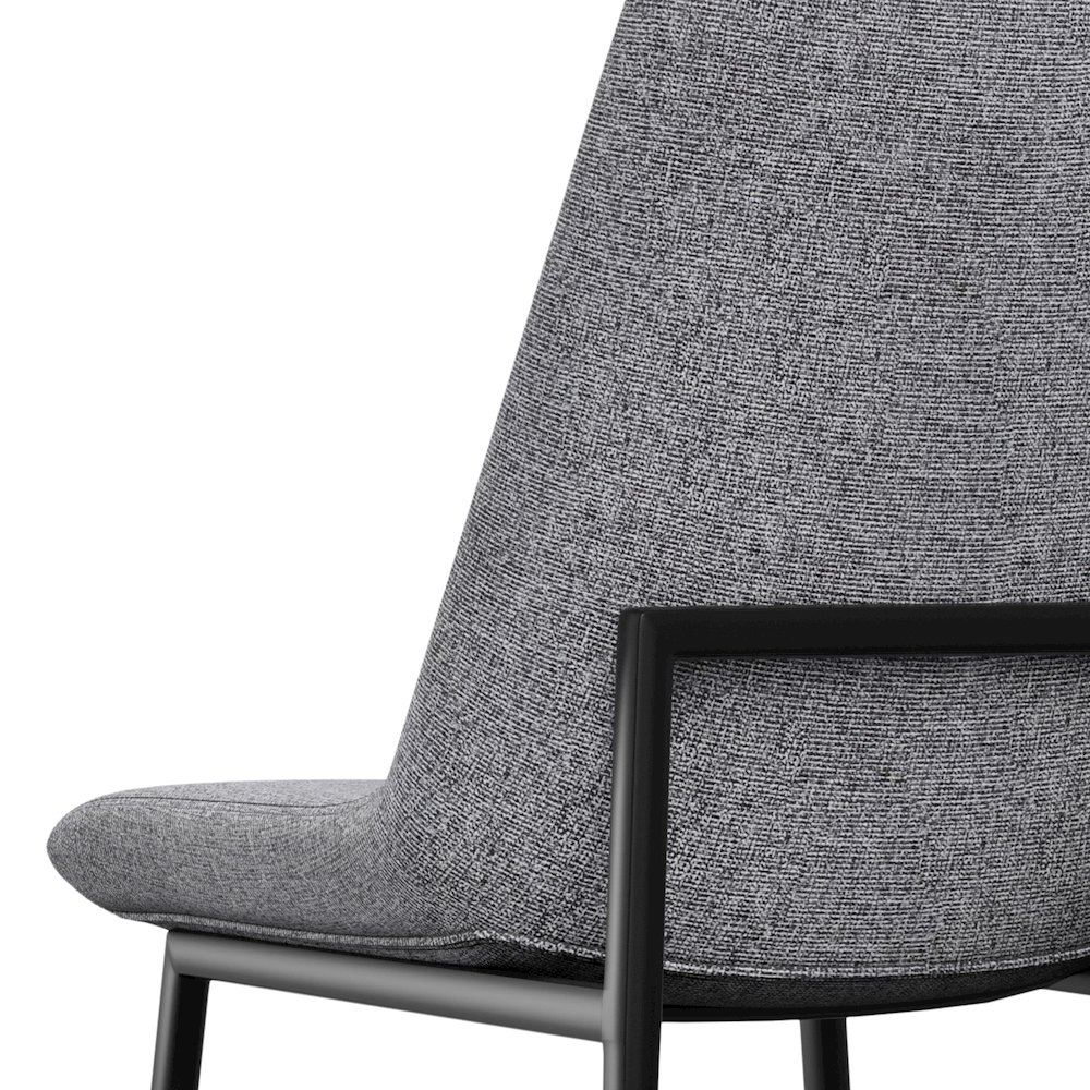Savannah Dining Chair ( Set Of 2 ) In Grey Linen Look Fabric. Picture 4