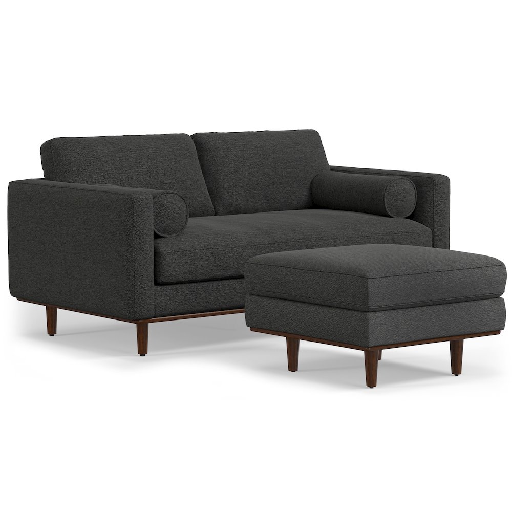 Morrison 72-Inch Sofa And Ottoman Set In Woven-Blend Fabric. Picture 1