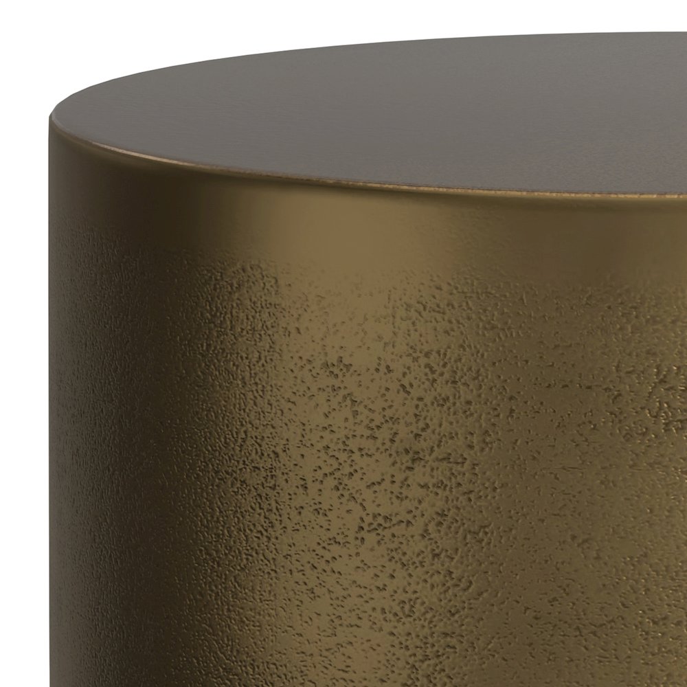 16"W Cast Aluminum Side Table in Antique Brass/Antique Bronze, Fully Assembled. Picture 3