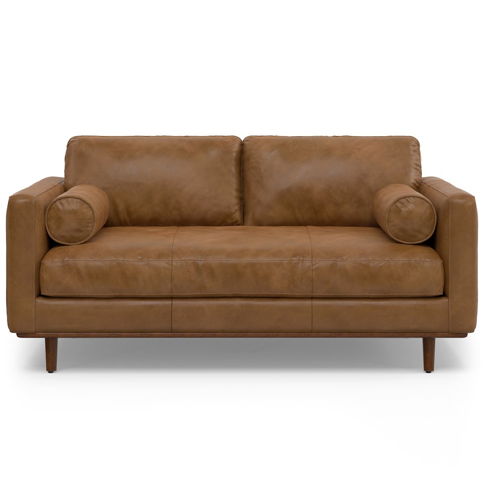 Morrison 72-Inch Sofa And Ottoman Set In Genuine Leather. Picture 4