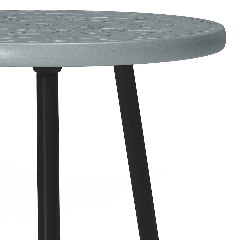 Sherbourne SOLID MANGO WOOD Side Table in Grey. Picture 6