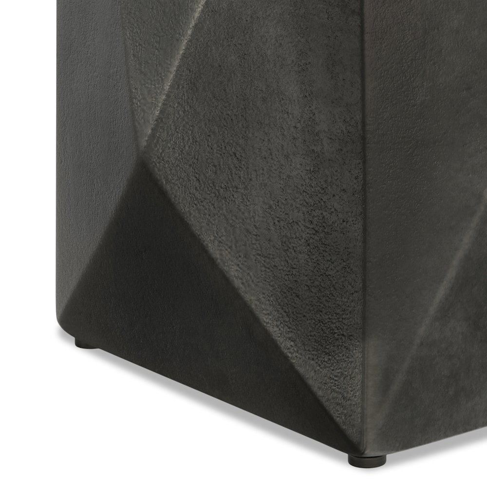Danner Cast Aluminum Side Table in Graphite. Picture 8