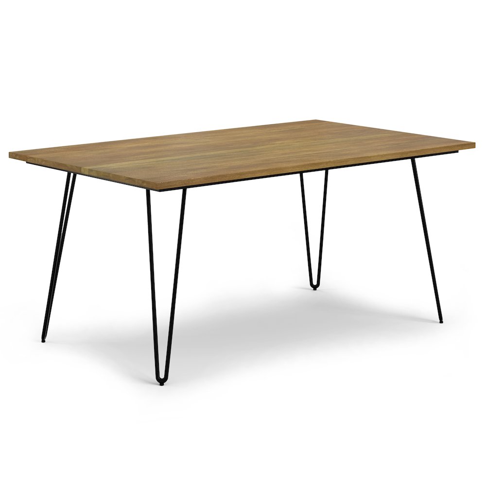 Hunter Solid Mango Wood Dining Table In Light Brown. Picture 3