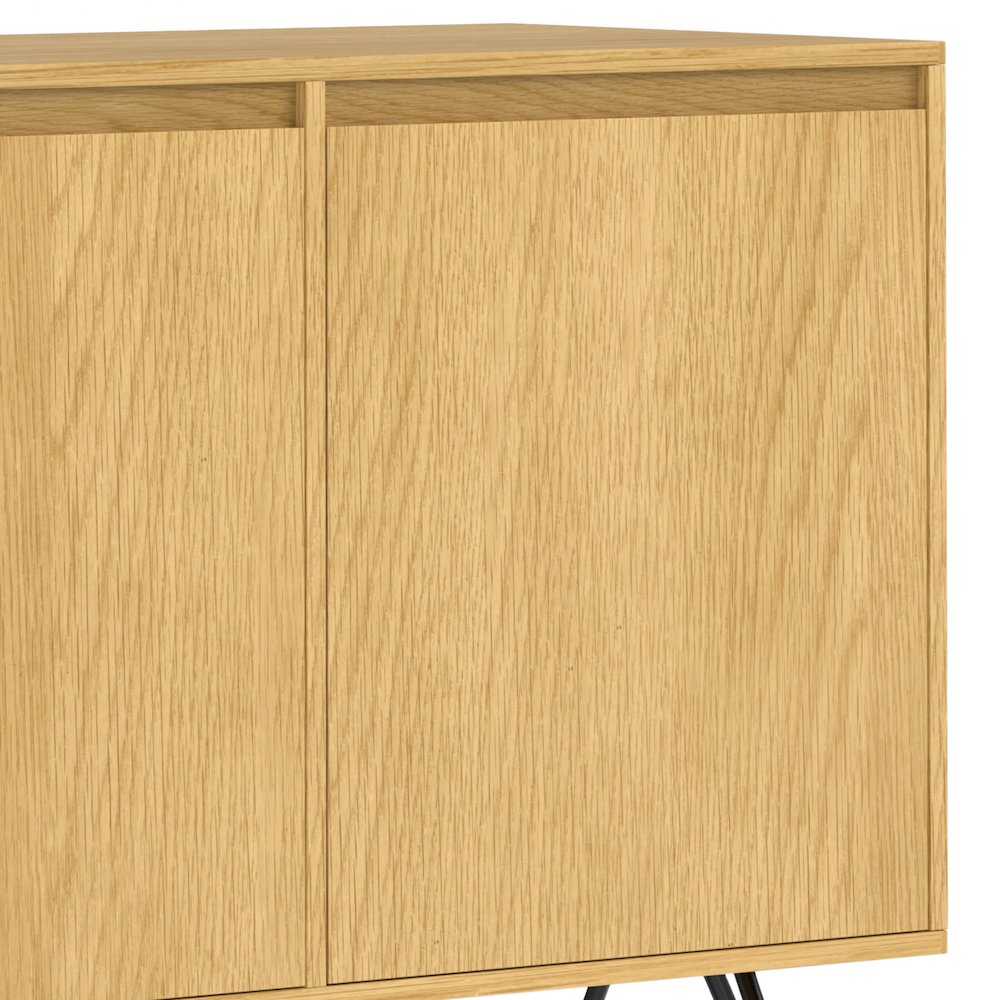 Hunter 3 Door Sideboard Buffet In Oak Veneer. Picture 3