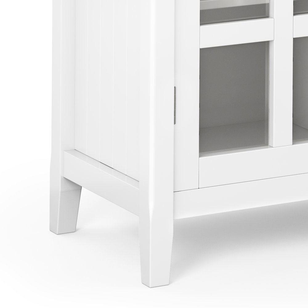 Acadian Solid Wood Medium Storage Cabinet In White. Picture 4