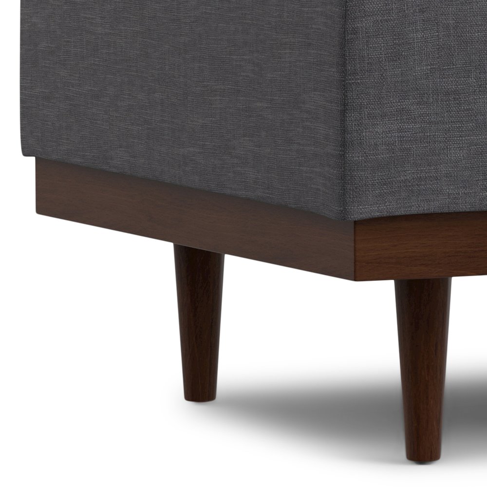 Mariah Coffee Table Storage Ottoman in Slate Grey  Polyester Linen. Picture 10