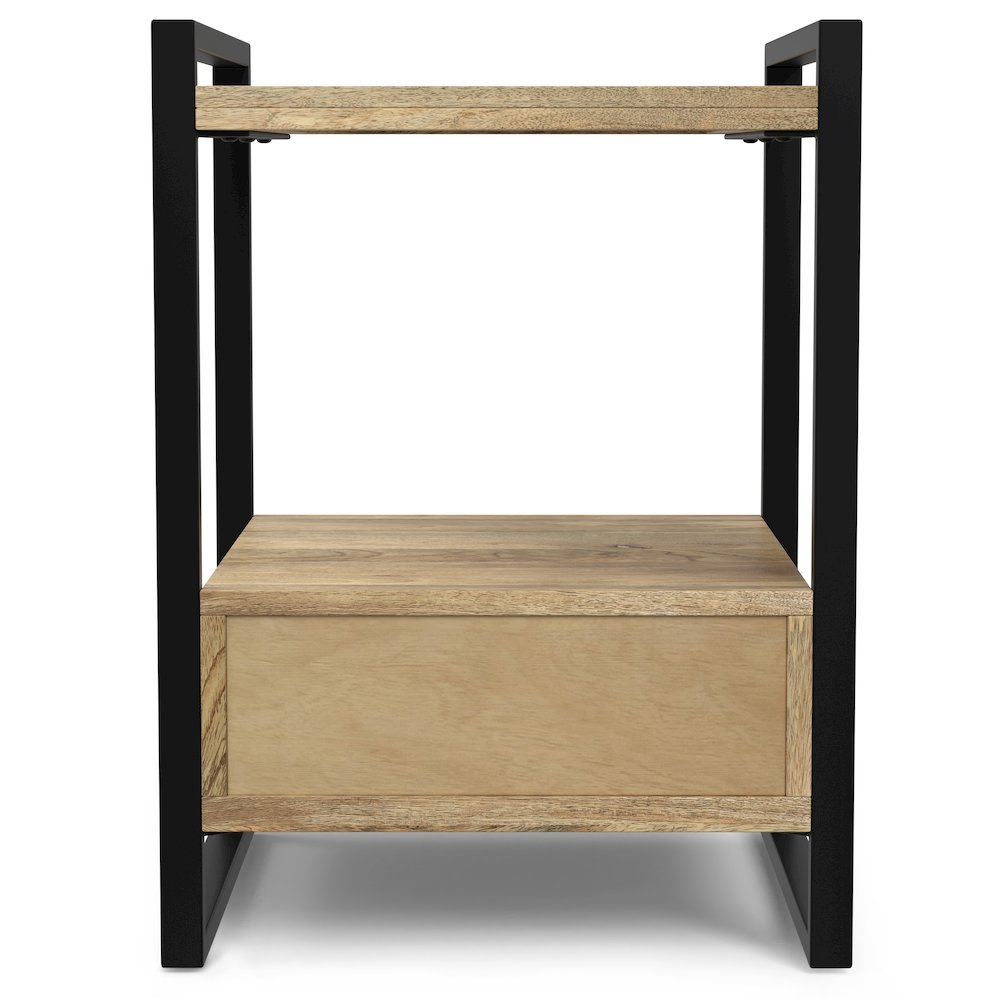 Riverside Solid Mango Wood Bedside Table In Natural. Picture 3