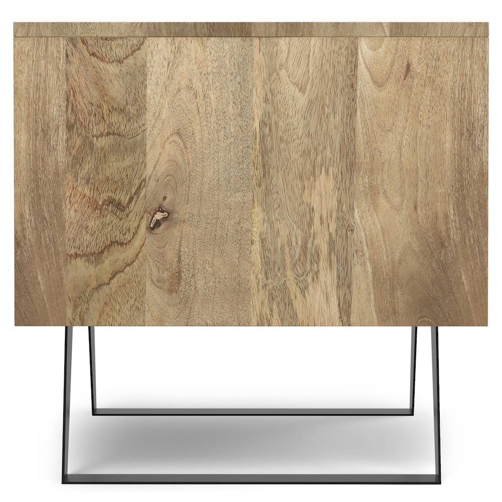 Lowry Solid Mango Wood Side Table In Natural. Picture 2