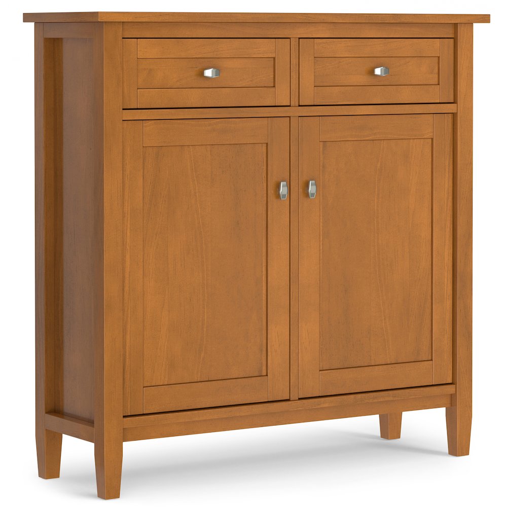 44"W Storage Bench and 36"W Storage Cabinet in Light Golden Brown. Picture 3