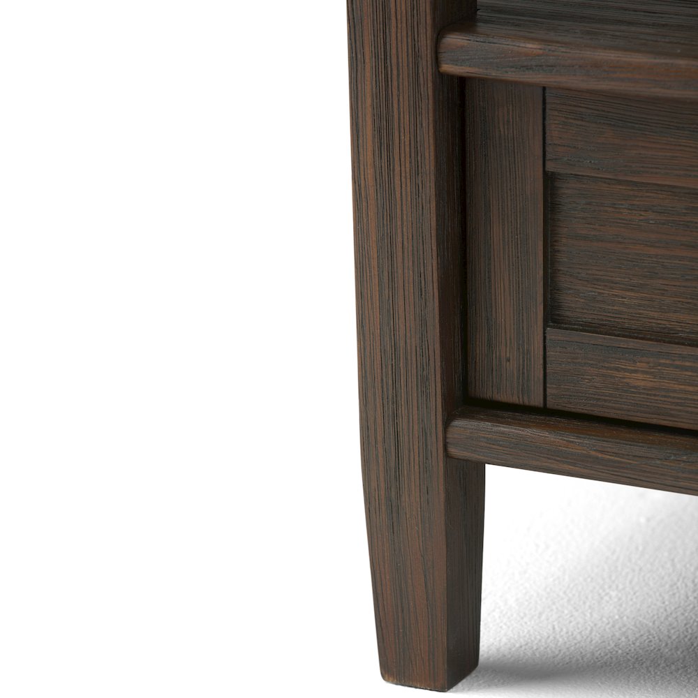 20 inch Solid Wood Transitional End Table in Farmhouse Brown (Set of 2). Picture 5