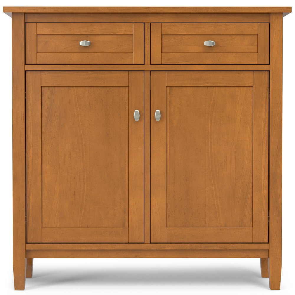 44"W Storage Bench and 36"W Storage Cabinet in Light Golden Brown. Picture 5