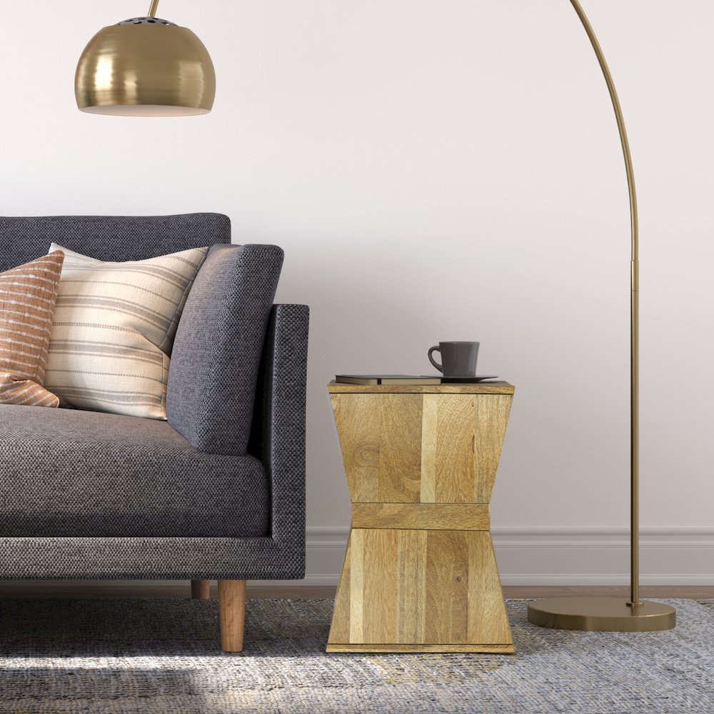 Westfield Solid Mango Wood Side Table In Natural. Picture 5